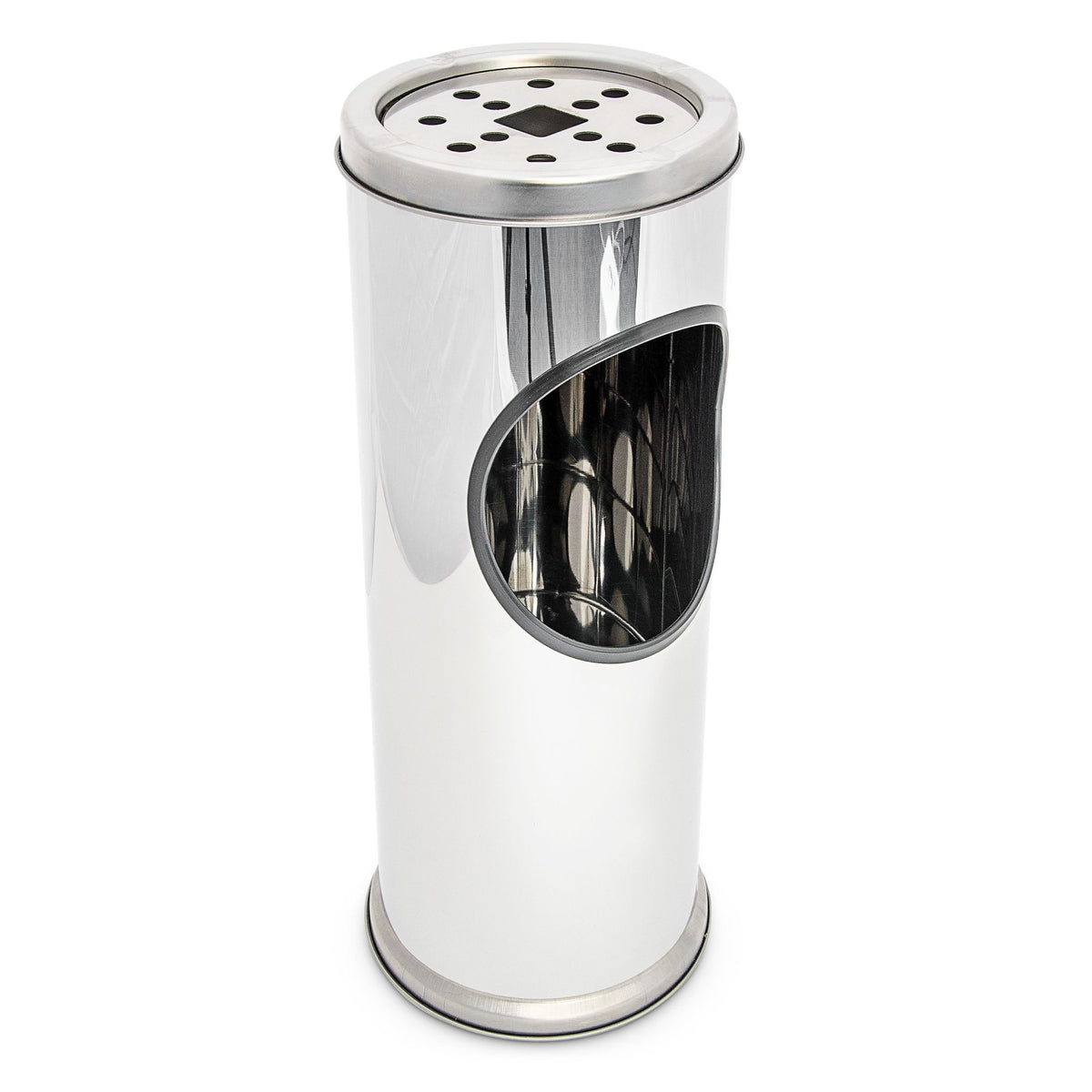 Standing ashtray in stainless steel 37.5 cm