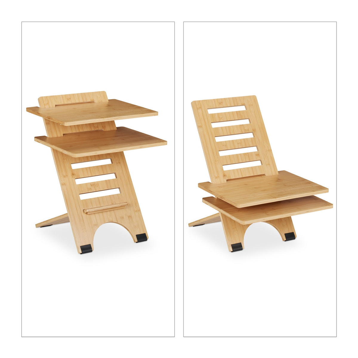 Standing bamboo desk top