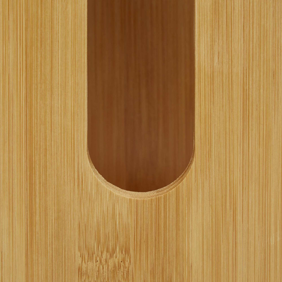 Standing bamboo toilet paper holder