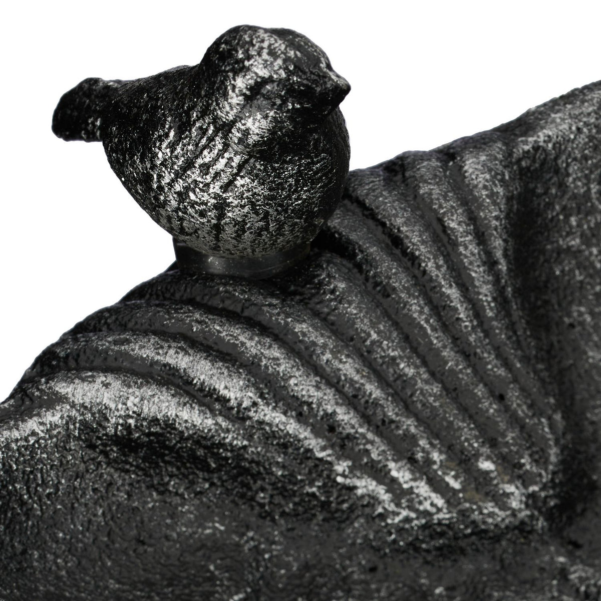 Standing bird bath in cast iron