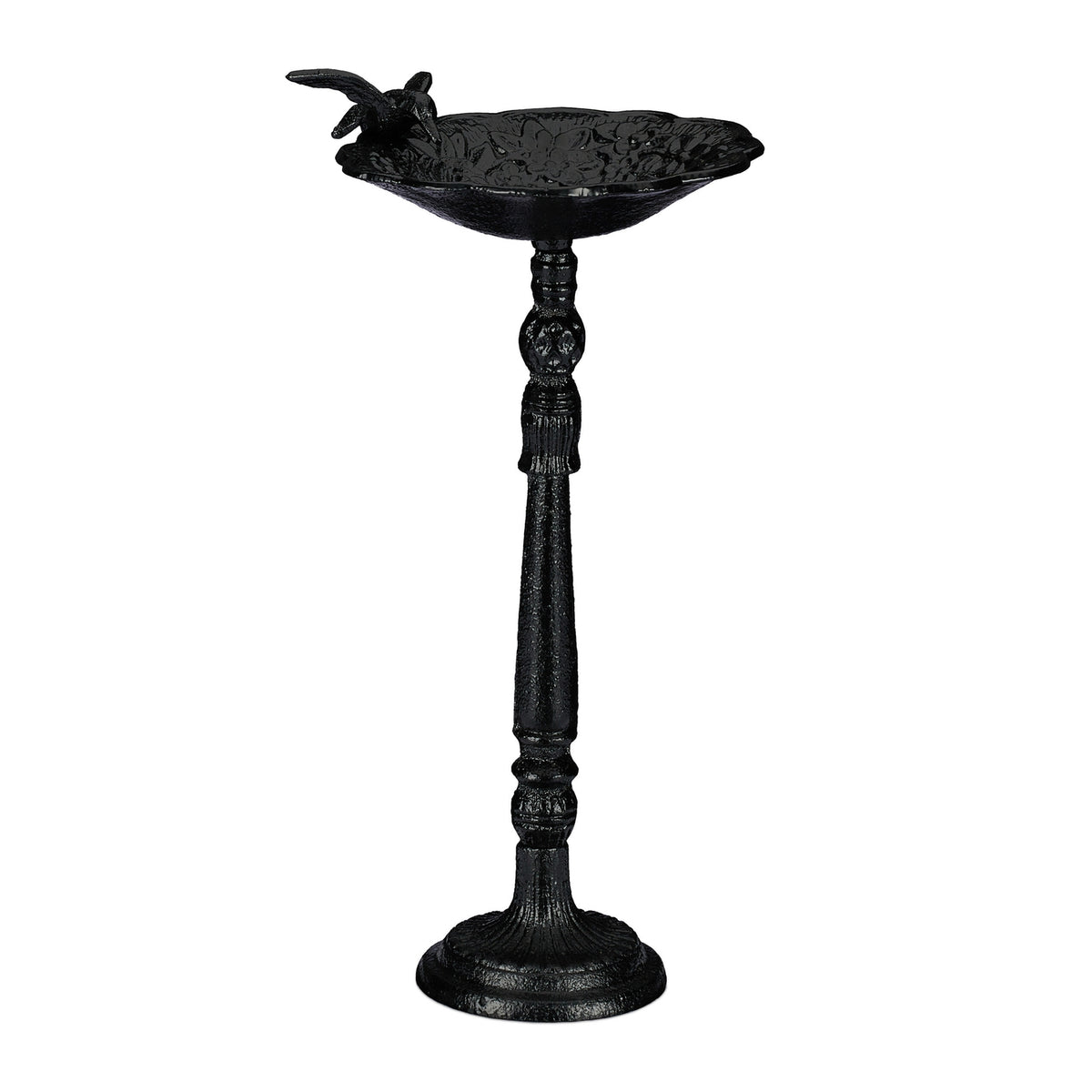 Standing bird bath in cast iron