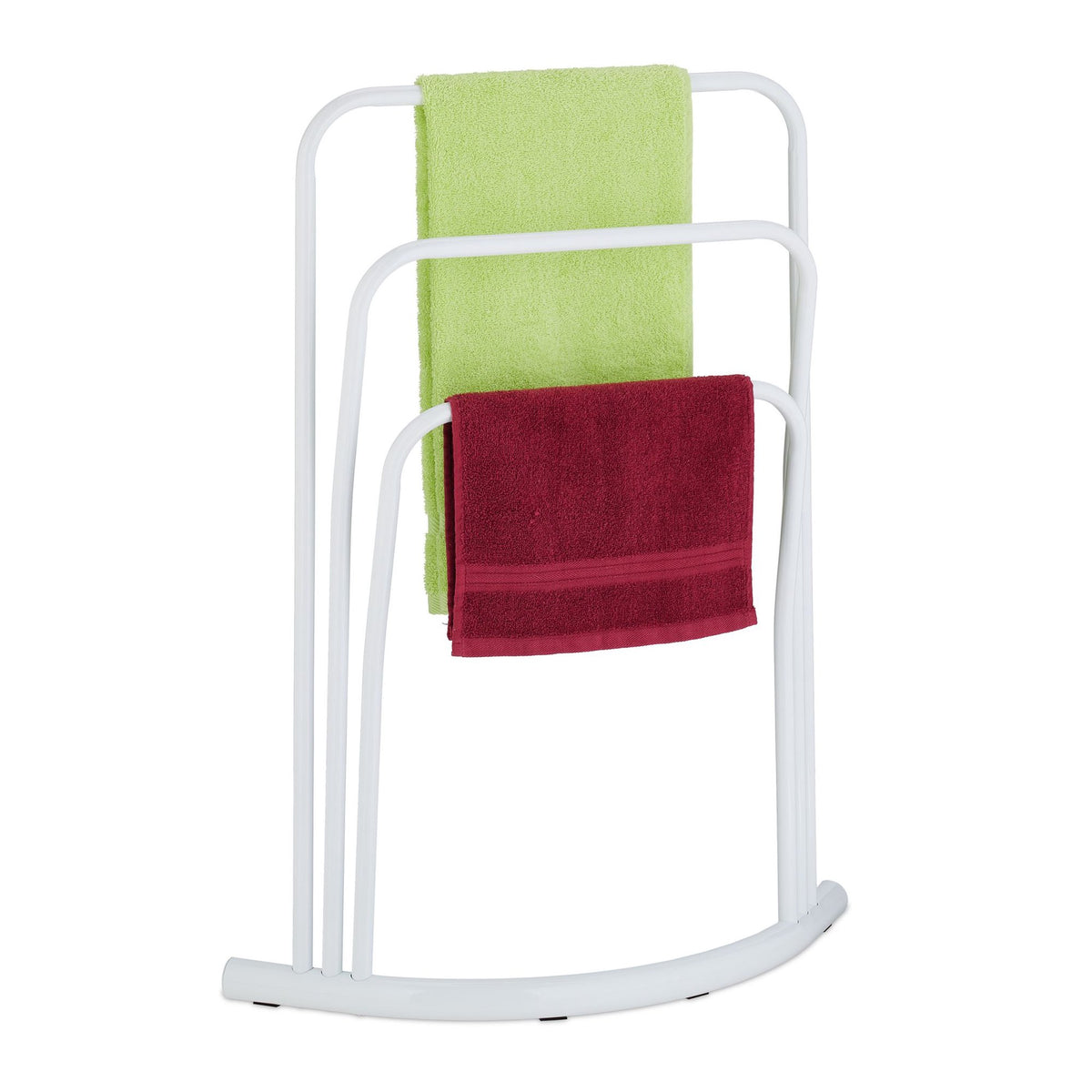 Standing towel rail in white
