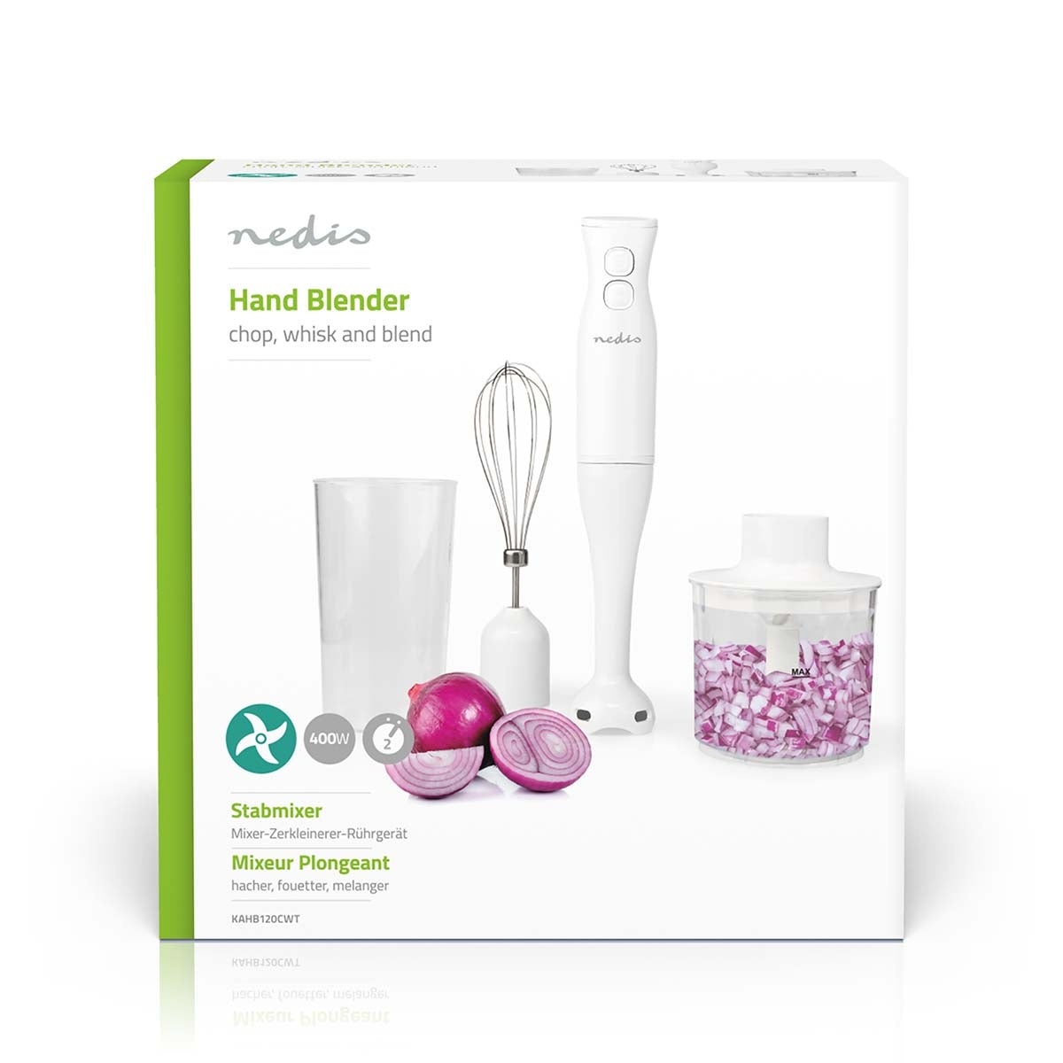 Stand mixer | 400 W | Speed settings: 2 speed setting | Chopper | White