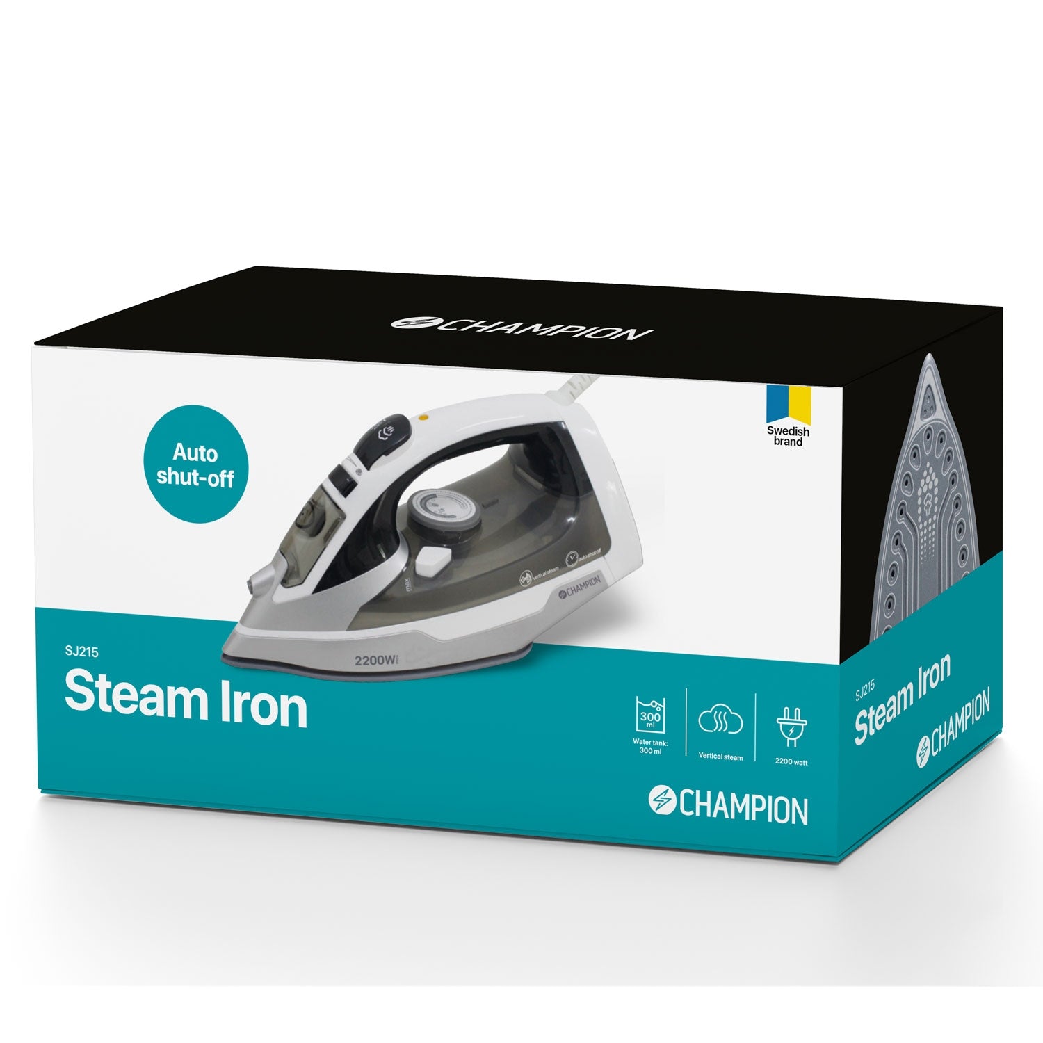 Steam iron Ceramic 2200W SJ215 Grey/White