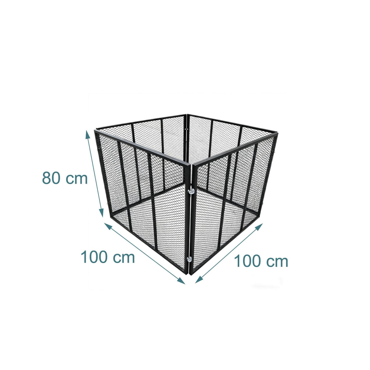 Steel Compost Bin, 800L Capacity, Galvanized Mesh