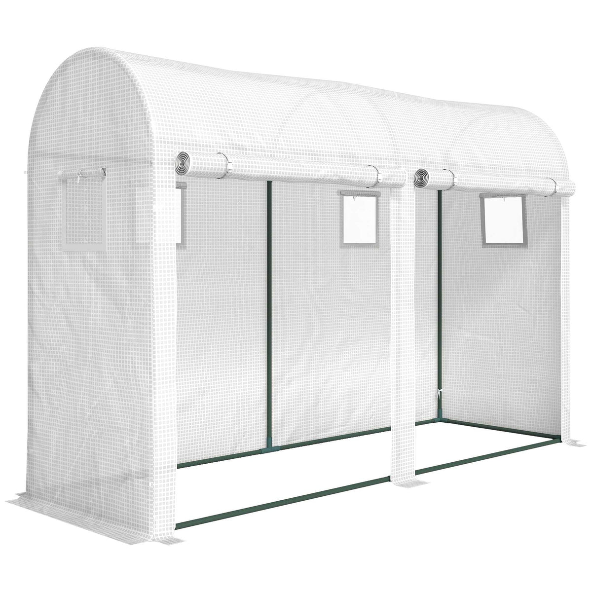 Steel Frame Greenhouse with Windows and Doors, 300x100x200 cm
