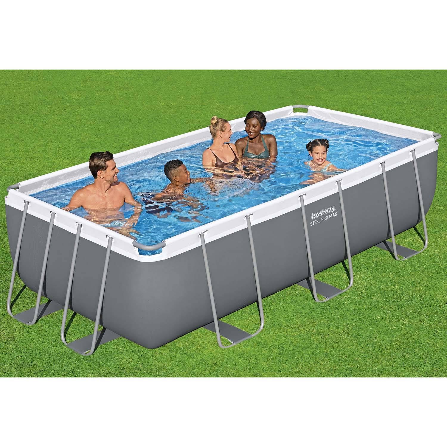 Steel Frame Pool 4.04 x 2.01 x 1.00 m with Filter Pump