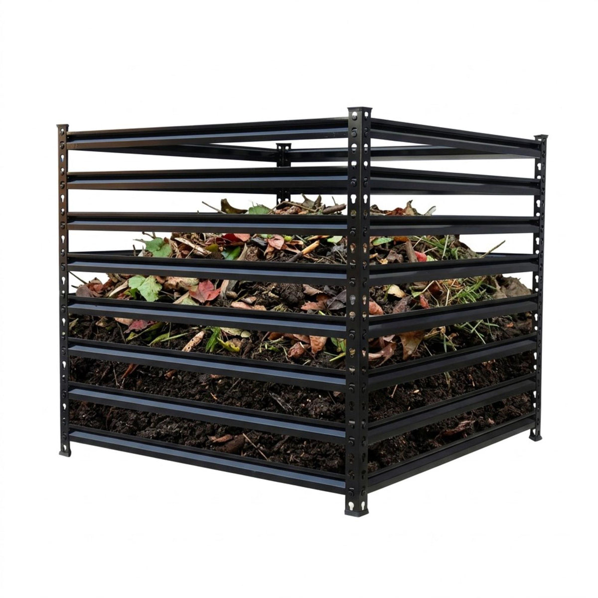Steel Garden Composter, Open Slatted Design, Easy Assembly