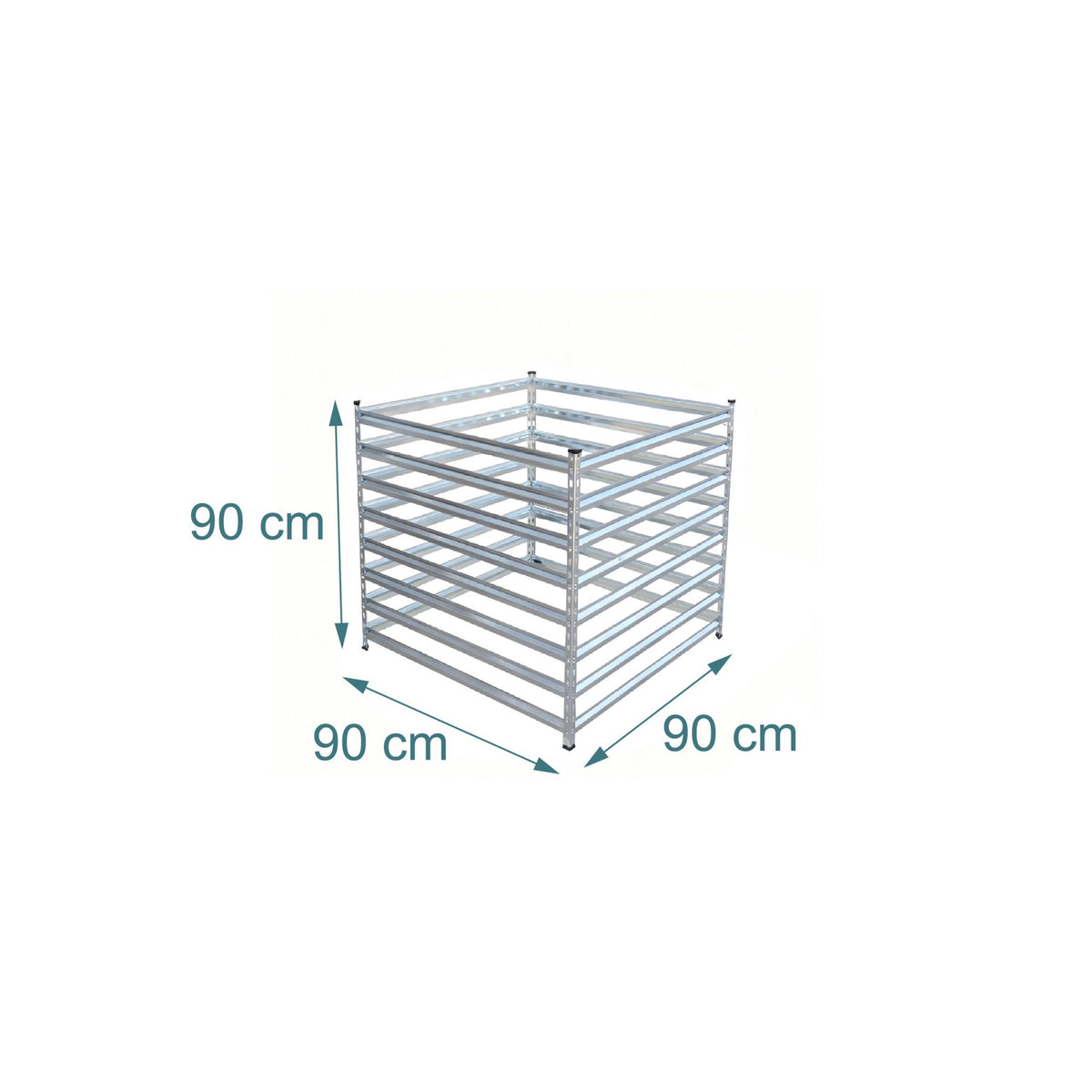 Steel Garden Composter, Open Slatted Design, Easy Assembly