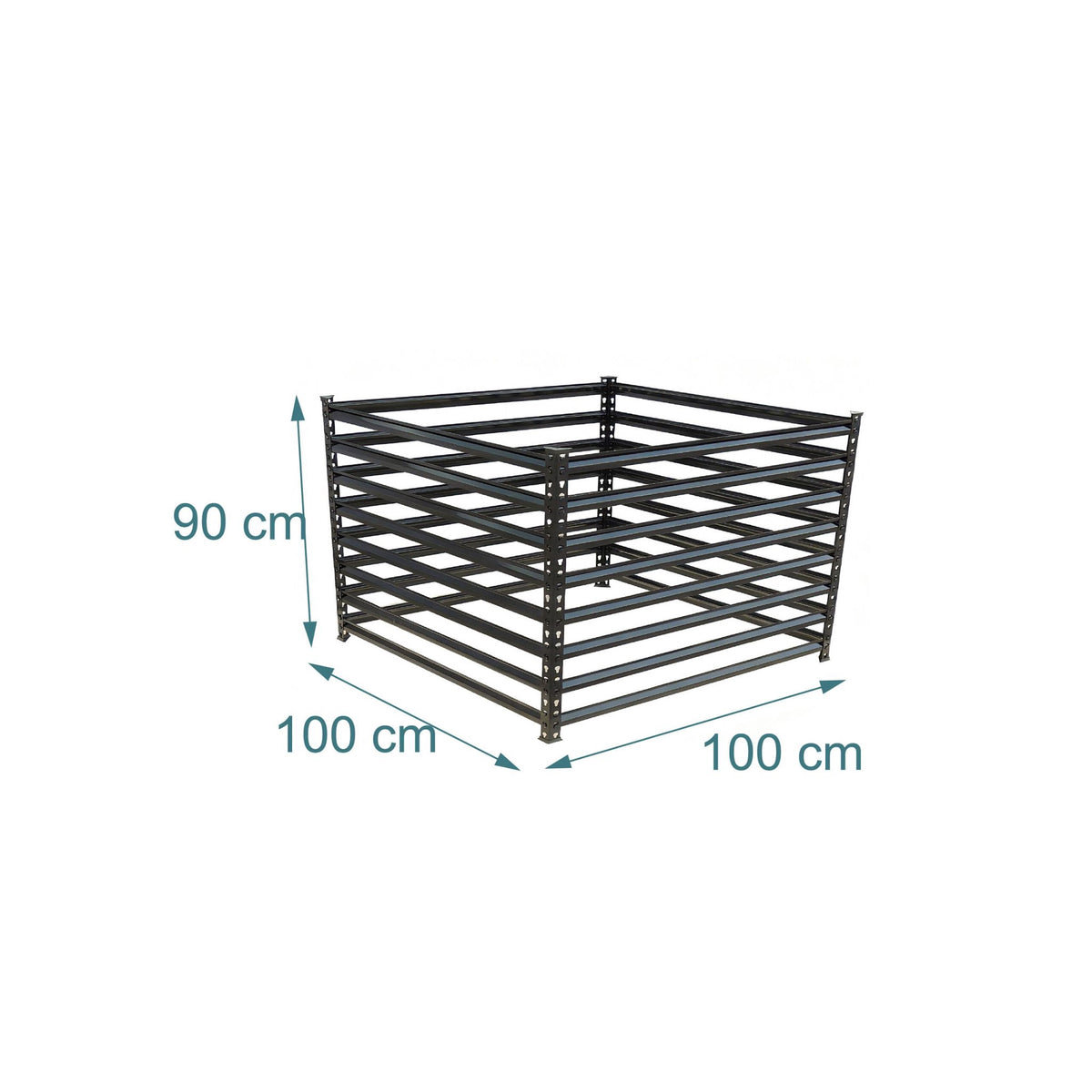 Steel Garden Composter, Open Slatted Design, Easy Assembly
