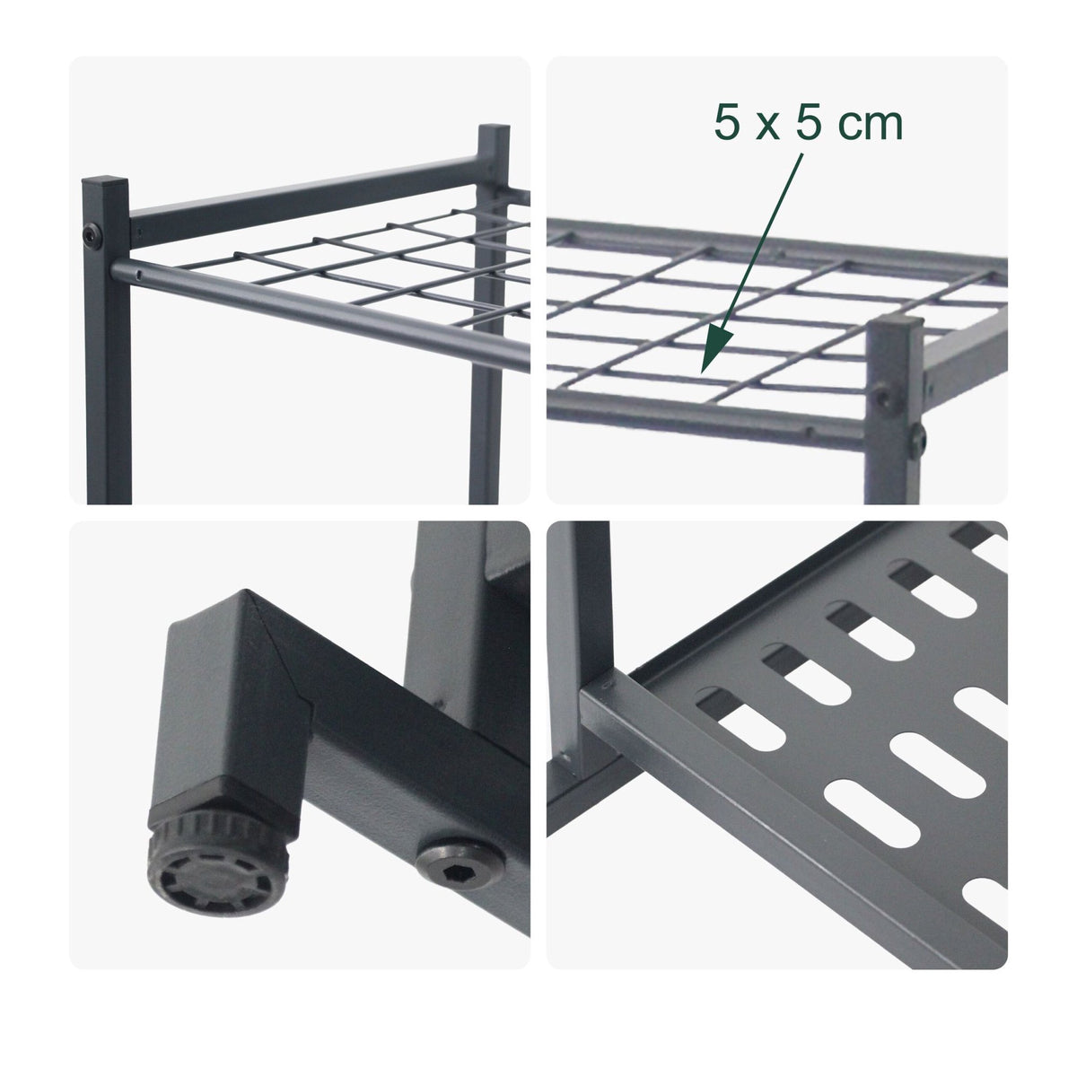Steel Garden Tool Rack for 35 Tools – Anthracite
