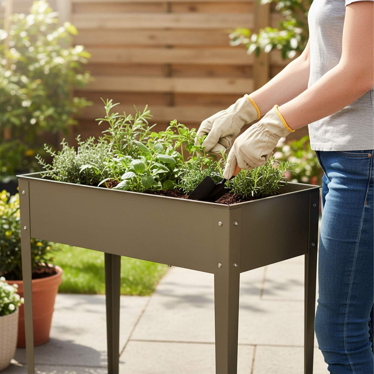 Steel Raised Garden Bed, Rust-Resistant, Outdoor Planter