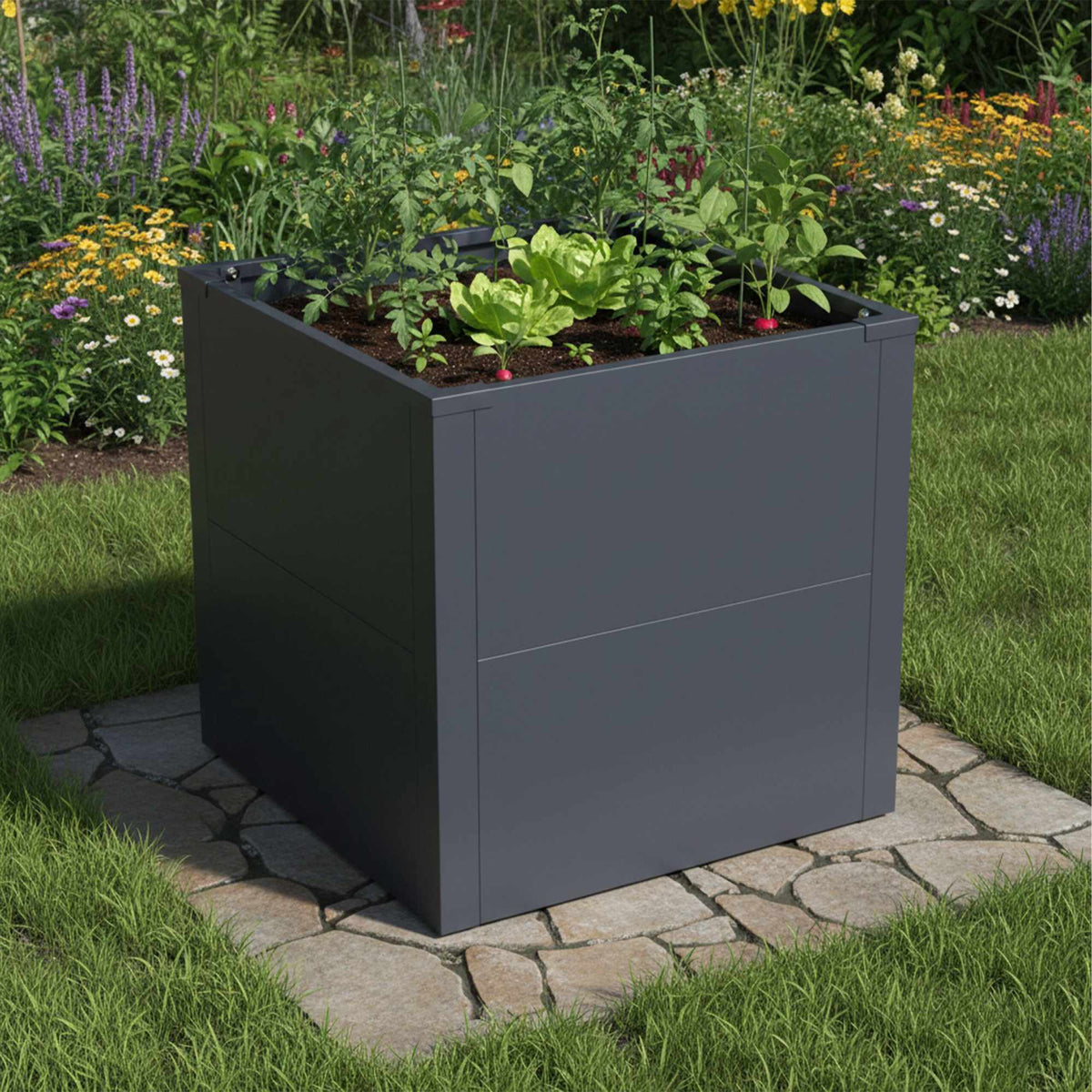 Steel Raised Herb Planter – Powder-Coated, Durable