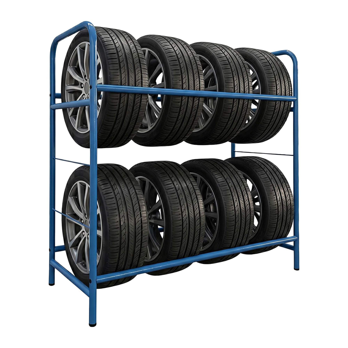 Steel Tire Rack – Floor-Protecting Feet, Garage Storage
