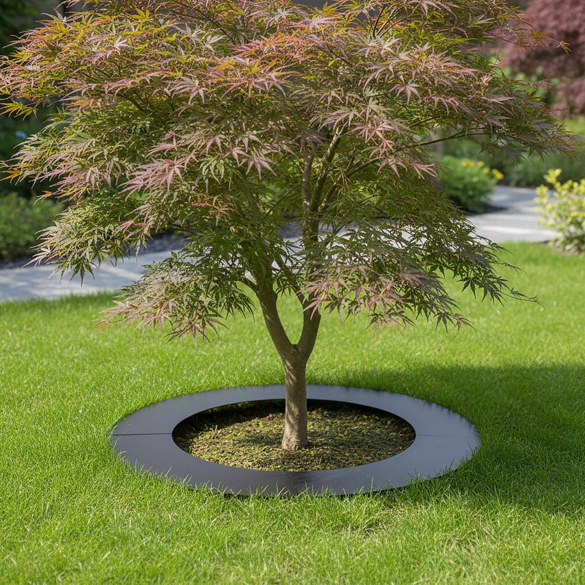 Steel Tree Ring, Galvanised, Modern Mowing Edge
