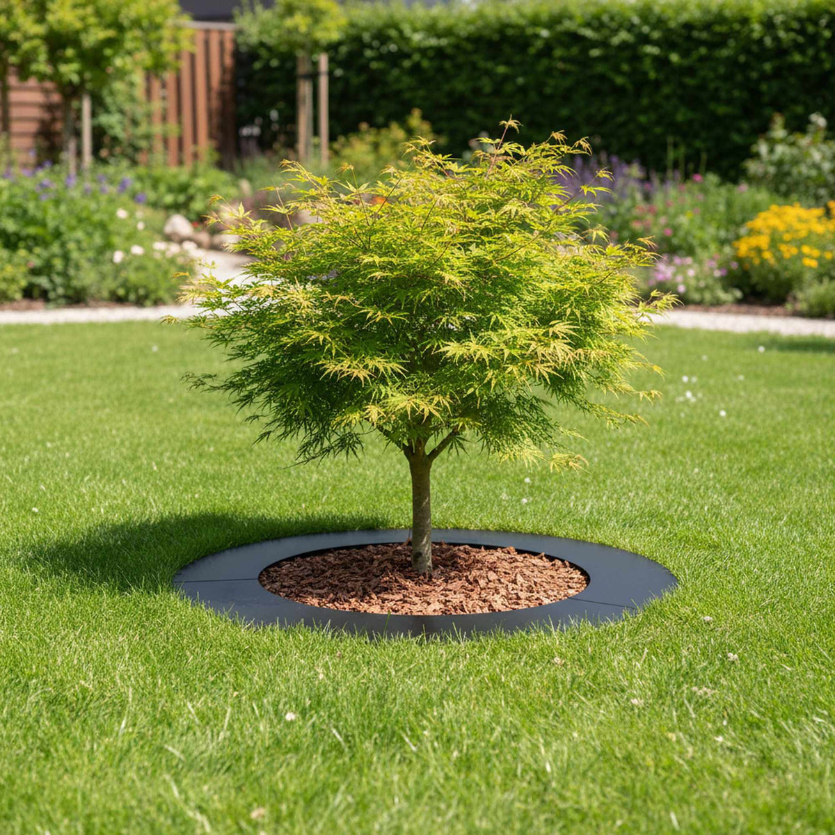 Steel Tree Ring, Galvanised, Mowing Edge for Lawns