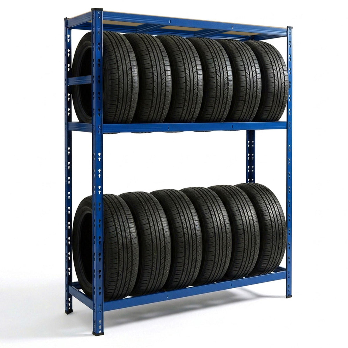 Steel Tyre Rack With Adjustable Shelves, Easy Assembly