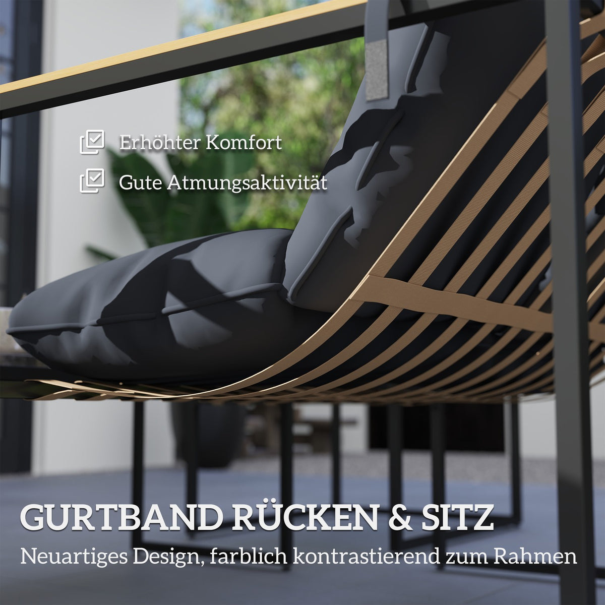 Steel garden furniture set for 4 people, weatherproof balcony furniture set with 2 sofas, 2 armchairs, seat cushions, side table, outdoor seating group, patio furniture, garden set for garden, terrace, balcony, gray