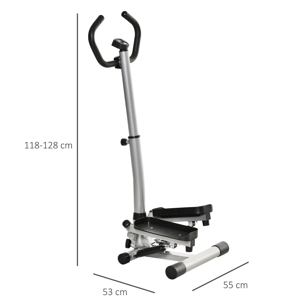 Stepper Handle Exercise Bike Fitness Device Leg Butt Training Lcd Screen Adjustable Speed
