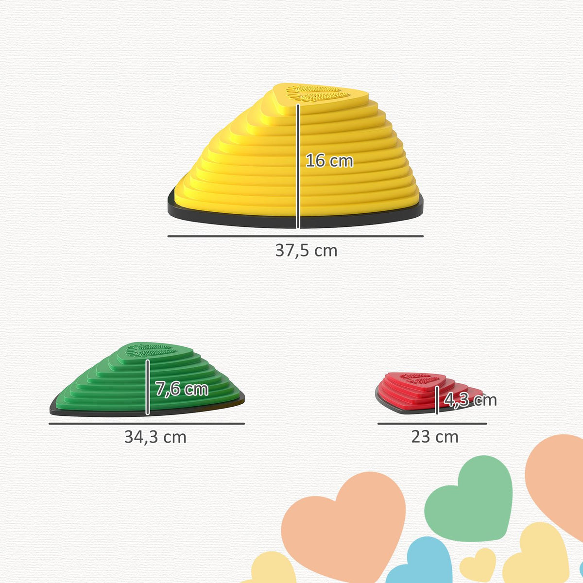 Stepping Stones Set, Non-Slip, Indoor/Outdoor, Stackable