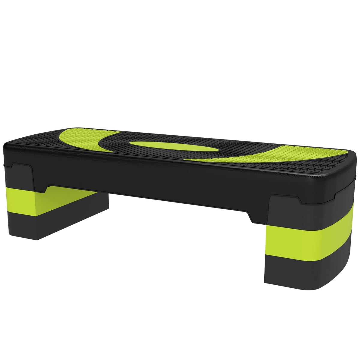 Stepping board aerobic stepper height adjustable with 3 levels (10/15/20 cm) fitness exercise bike for indoor outdoor load capacity up to 150 kg green