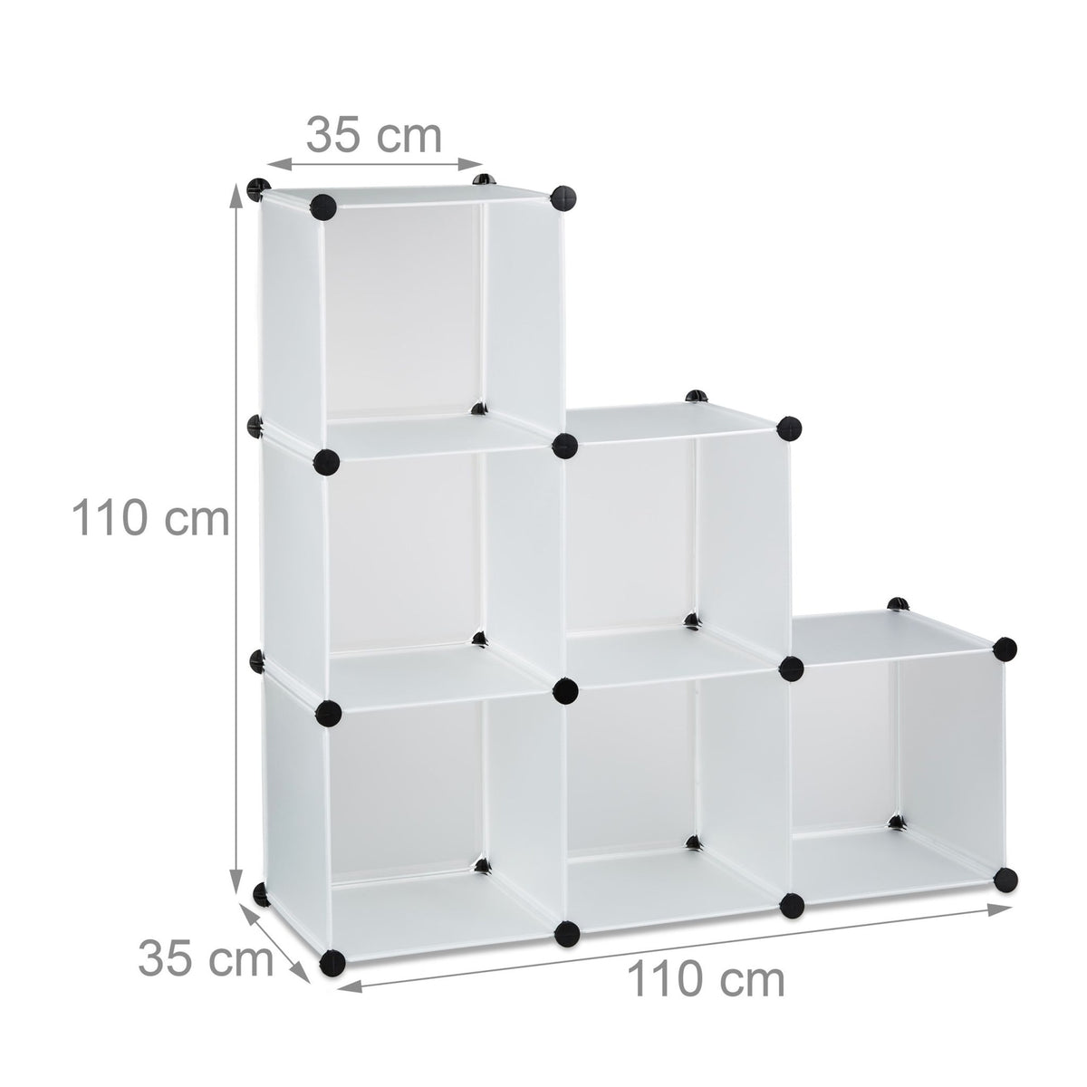 Step shelf 6 compartments for connection