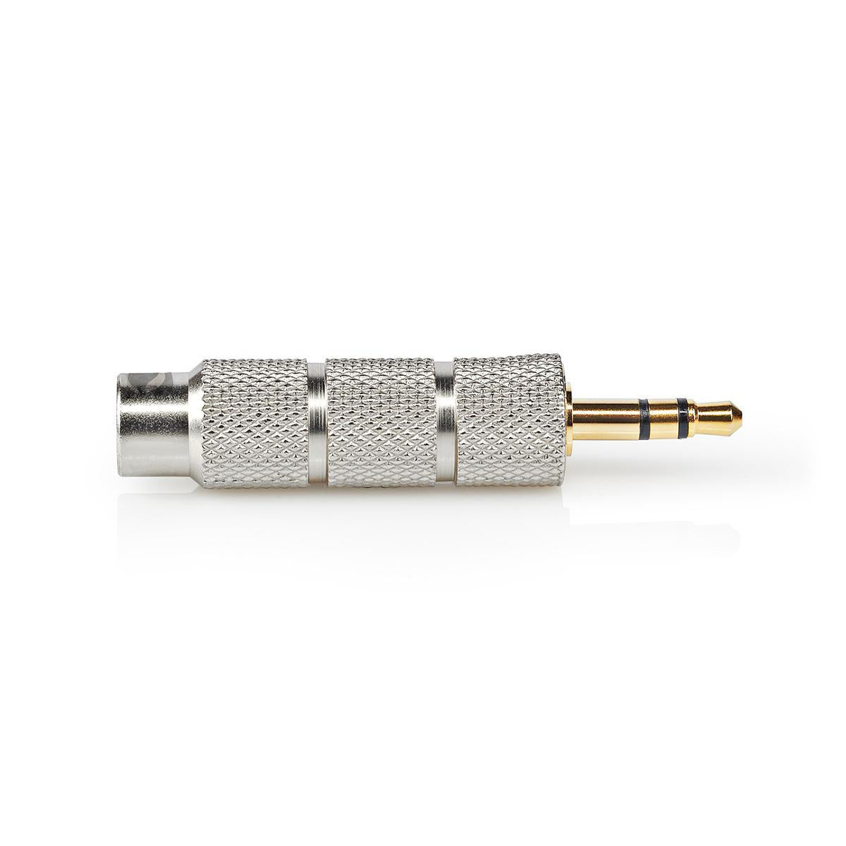 Stereo Audio Adapter | 3.5 mm Male | 6.35 mm Female | Gold Plated | Straight | Metal | Gold / Metal | 1 pc. | Carton with covered window