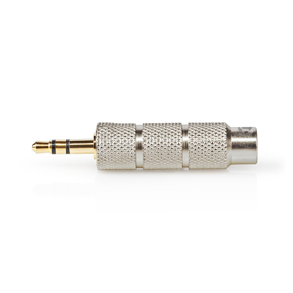Stereo Audio Adapter | 3.5 mm Male | 6.35 mm Female | Gold Plated | Straight | Metal | Gold / Metal | 1 pc. | Carton with covered window