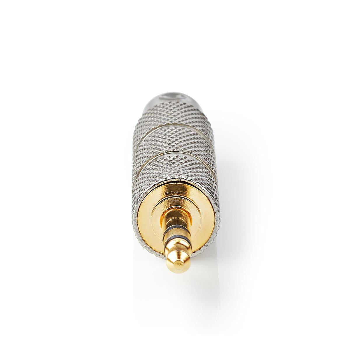 Stereo Audio Adapter | 3.5 mm Male | 6.35 mm Female | Gold Plated | Straight | Metal | Gold / Metal | 1 pc. | Carton with covered window