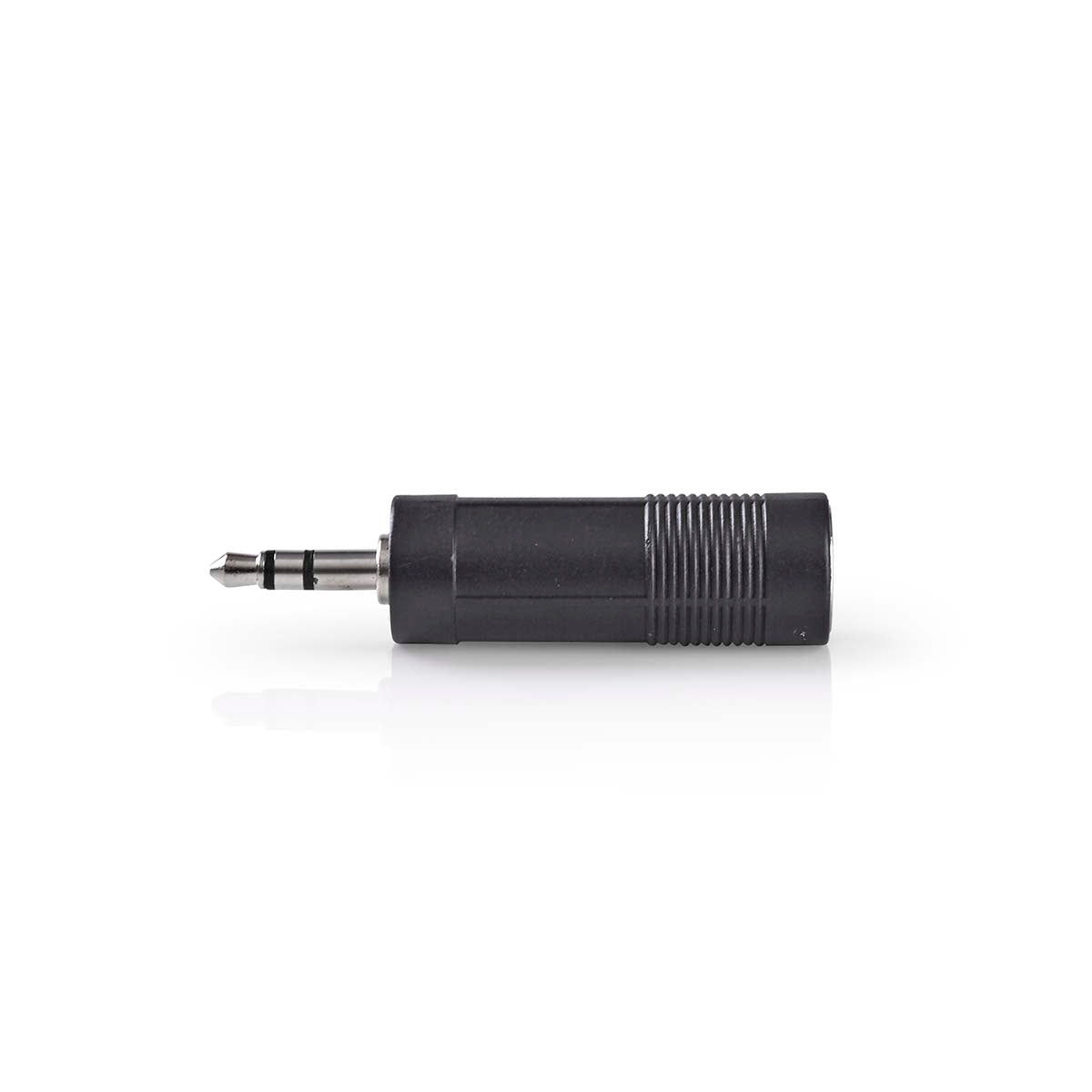 Stereo Audio Adapter | 3.5 mm Male | 6.35 mm Female | Nickel plated | Straight | ABS | Black | 1 pc. | Box