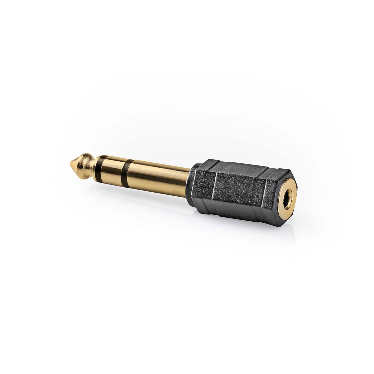 Stereo Audio Adapter | 6.35 mm Male | 3.5 mm Female | Gold Plated | Straight | ABS | Anthracite | 1 pc. | Box