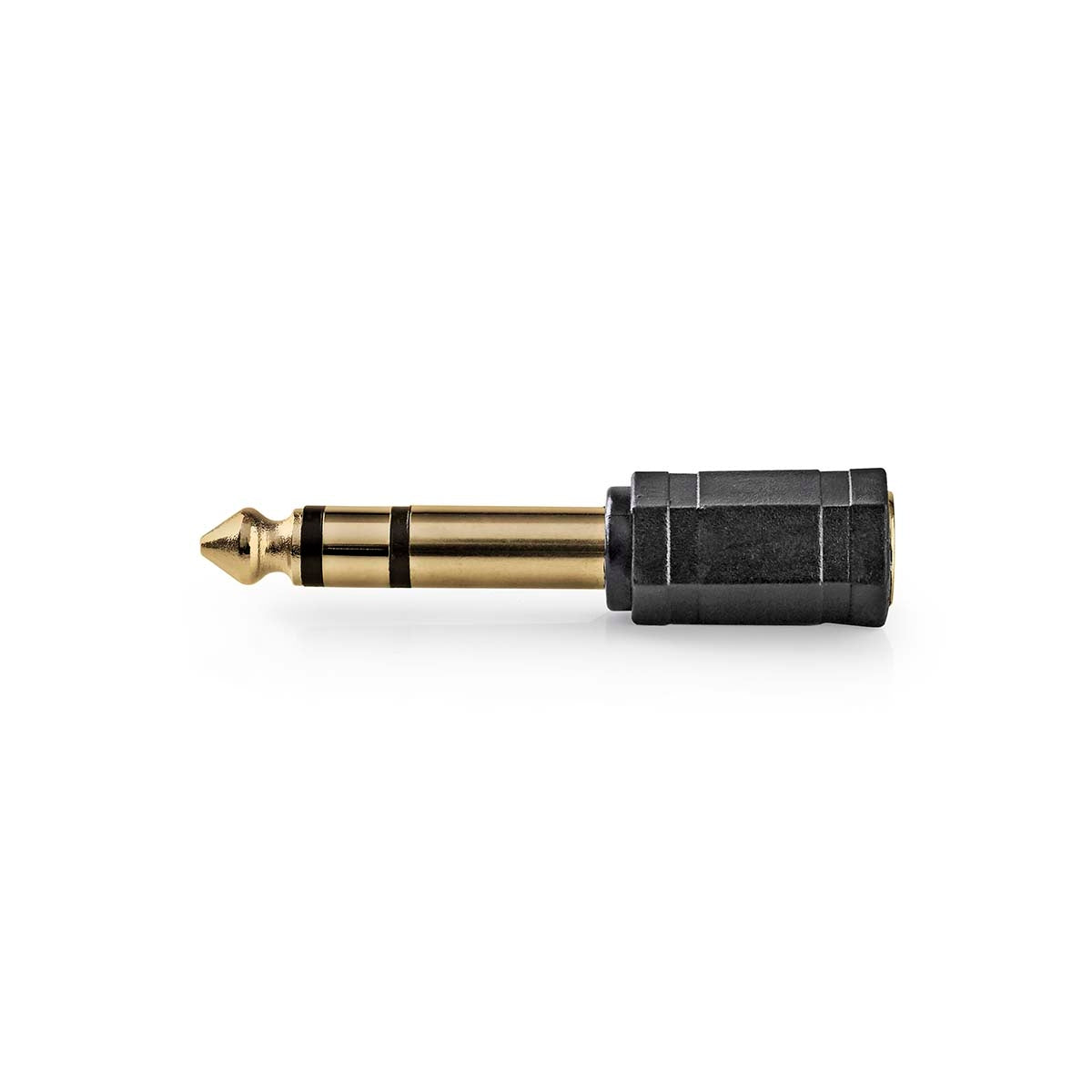 Stereo Audio Adapter | 6.35 mm Male | 3.5 mm Female | Gold Plated | Straight | ABS | Anthracite | 1 pc. | Box