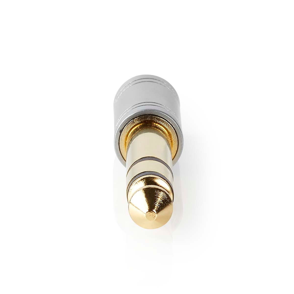 Stereo Audio Adapter | 6.35 mm Male | 3.5 mm Female | Gold Plated | Straight | Metal | Silver | 1 pc. | Box