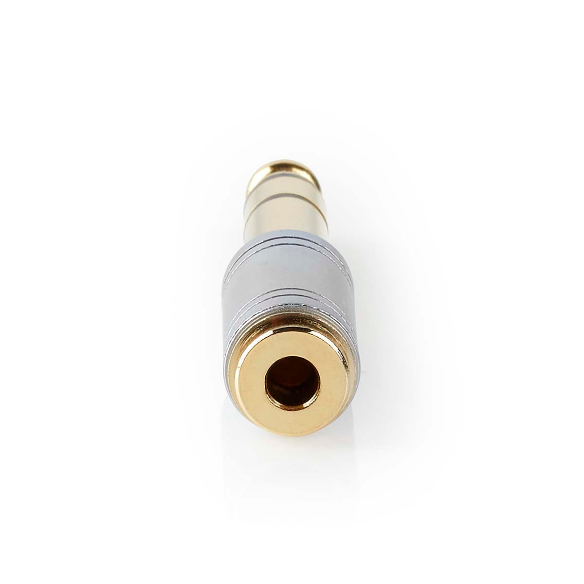 Stereo Audio Adapter | 6.35 mm Male | 3.5 mm Female | Gold Plated | Straight | Metal | Silver | 1 pc. | Box