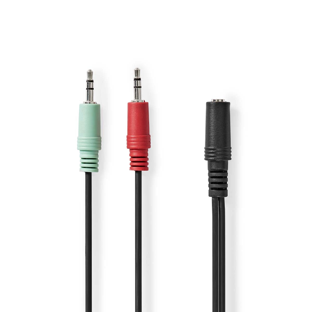 Stereo Audio Cable | 3.5 mm Female | 2x 3.5mm Male | Gold Plated | 0.12 m | Round | Box