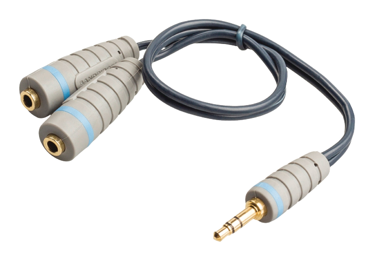 Stereo Audio Cable 3.5 mm Male - 2x 3.5 mm Female 0.20 m Blue