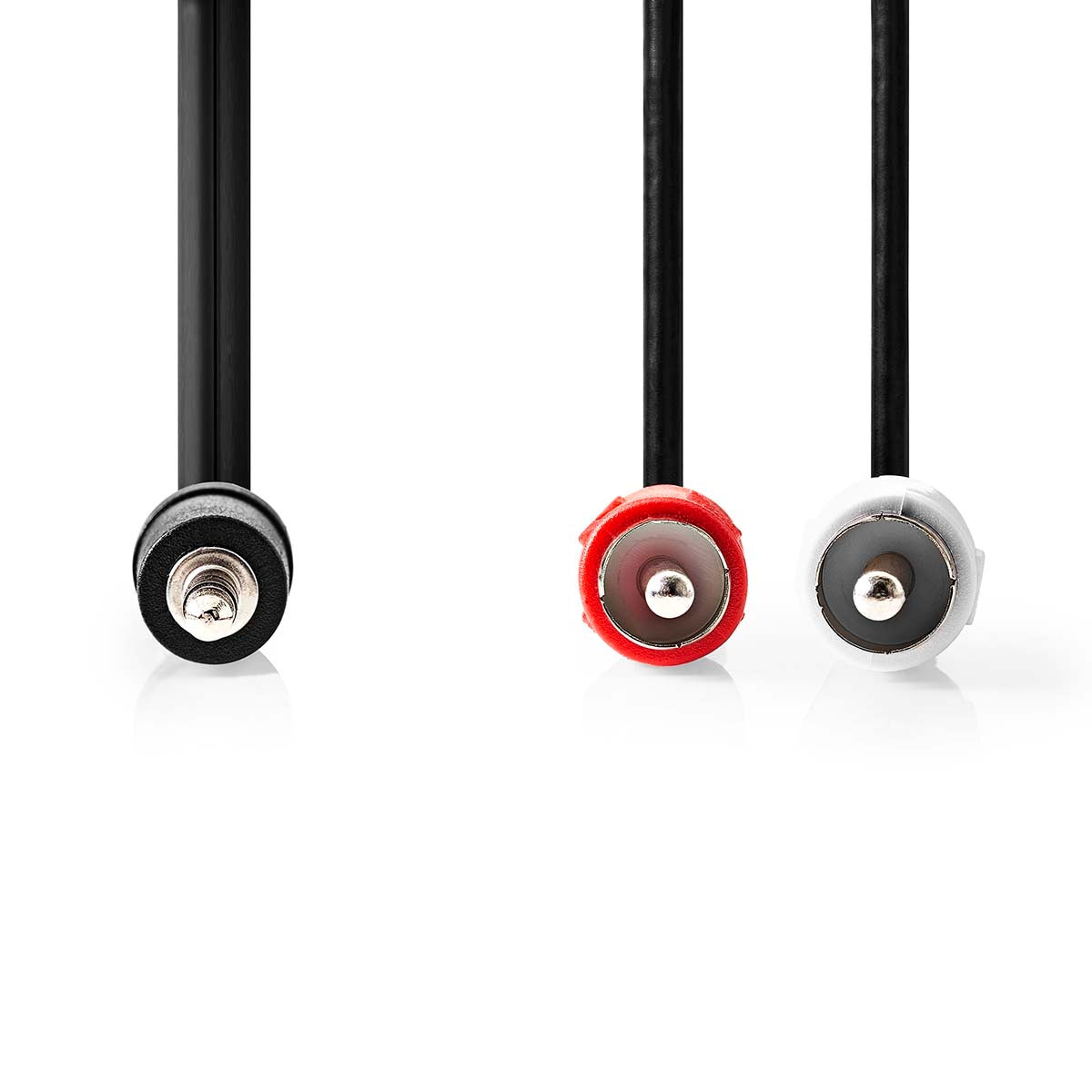 Stereo Audio Cable | 3.5 mm Male | 2x RCA Male | Nickel Plated | 15.0 m | Round | Black | Label
