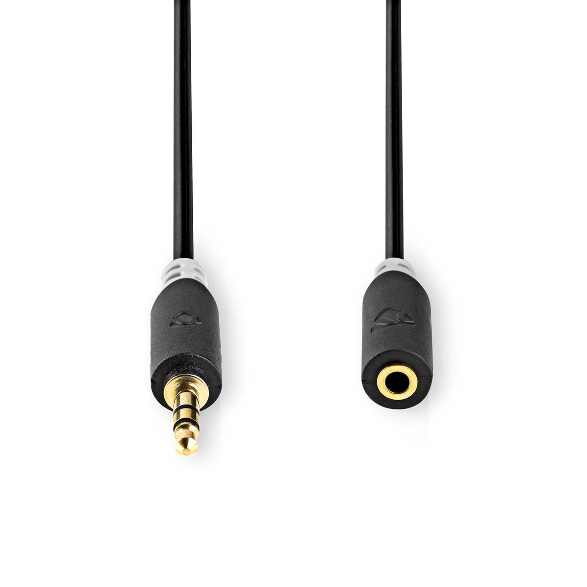 Stereo Audio Cable | 3.5 mm Male | 3.5 mm Female | Gold Plated | 3.00 m | Round | Anthracite | Box