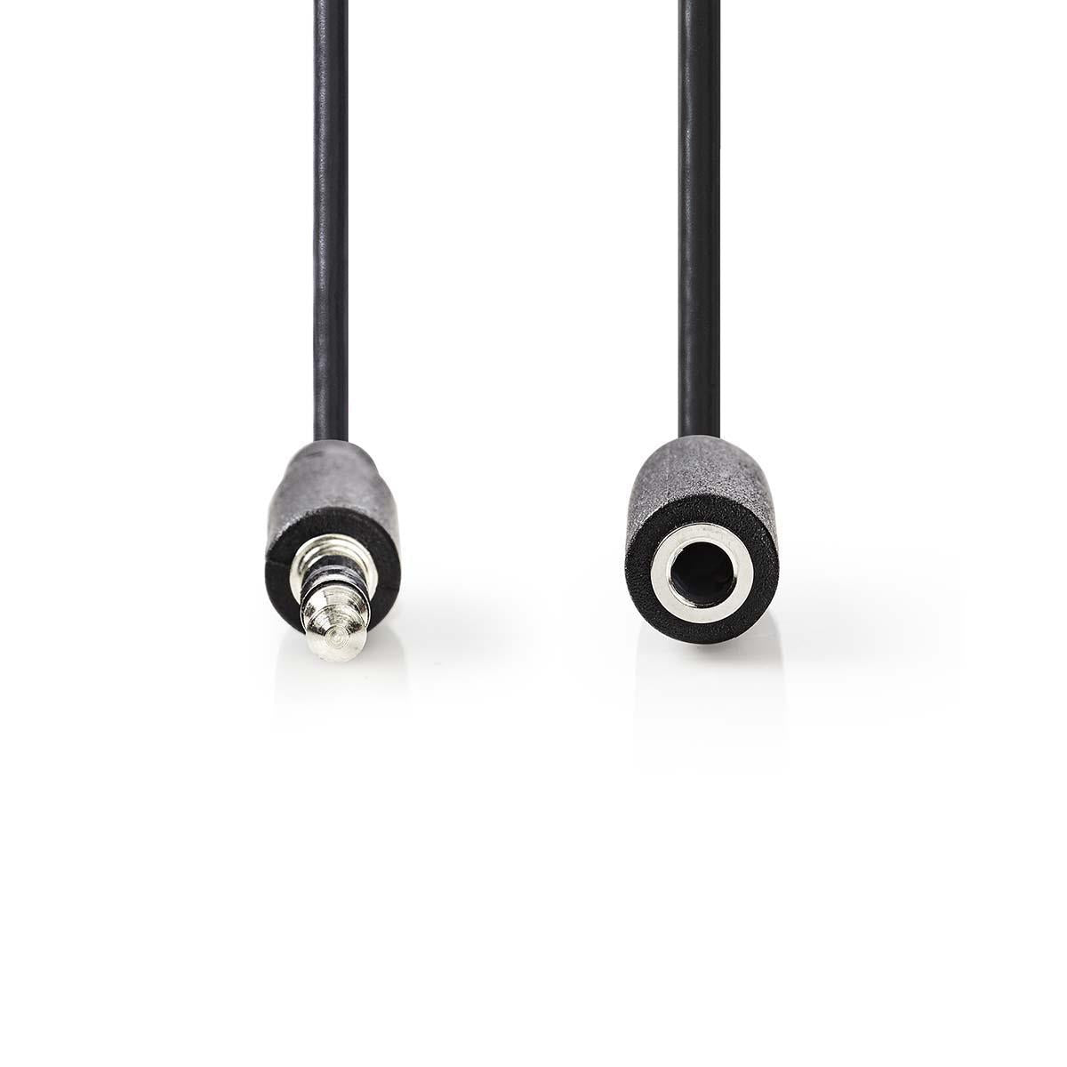 Stereo Audio Cable | 3.5 mm Male | 3.5 mm Female | Nickel Plated | 2.00 m | Round | Black | Box