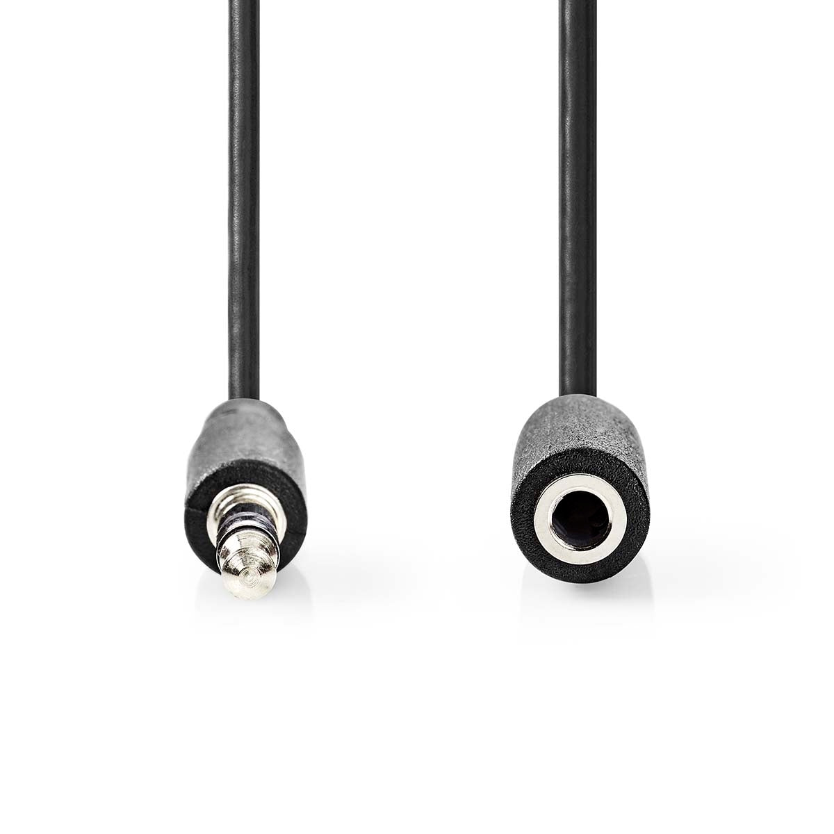 Stereo Audio Cable | 3.5 mm Male | 3.5 mm Female | Nickel Plated | 3.00 m | Round | Black | Label