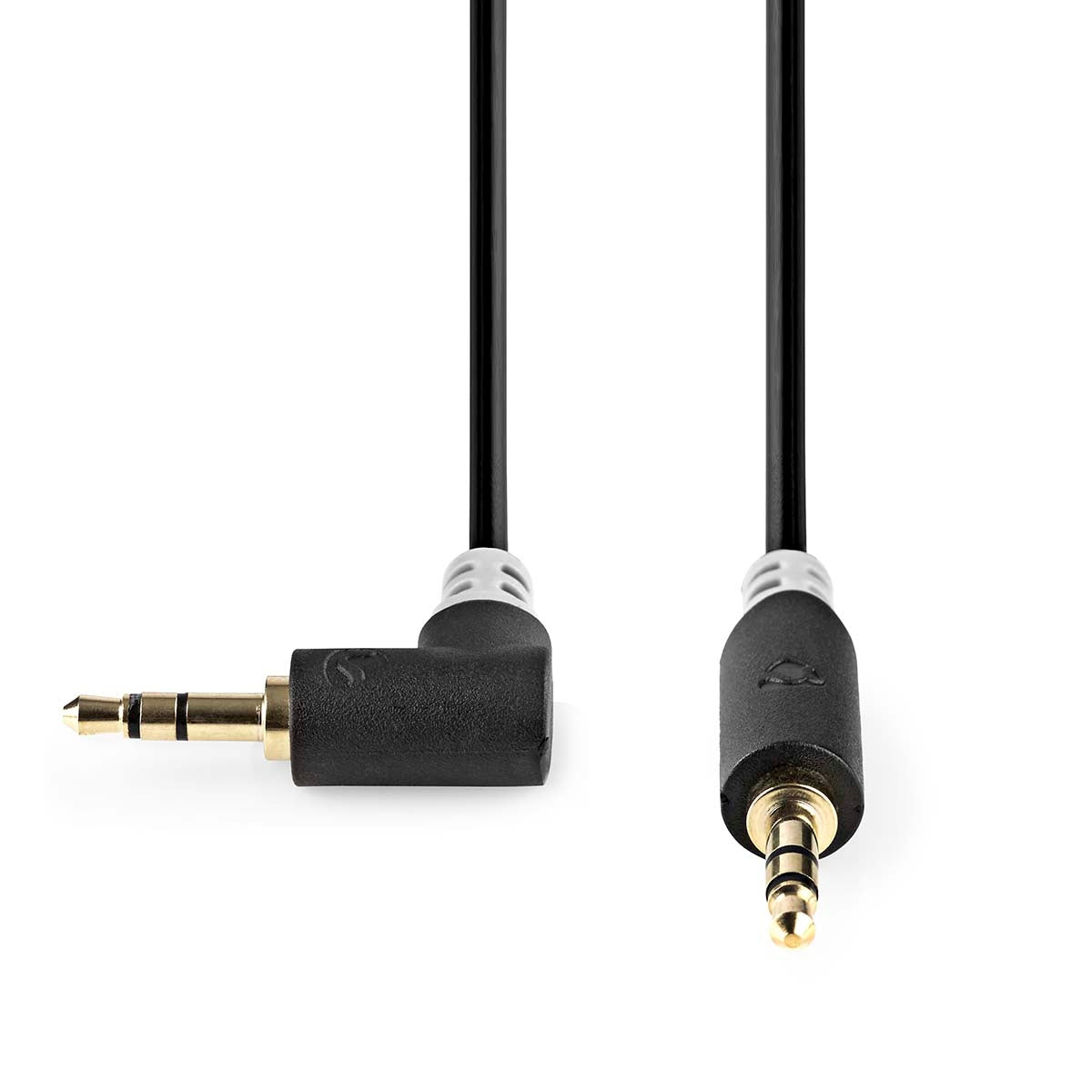 Stereo Audio Cable | 3.5 mm Male | 3.5 mm Male | Gold Plated | 0.50 m | Round | Anthracite | Box