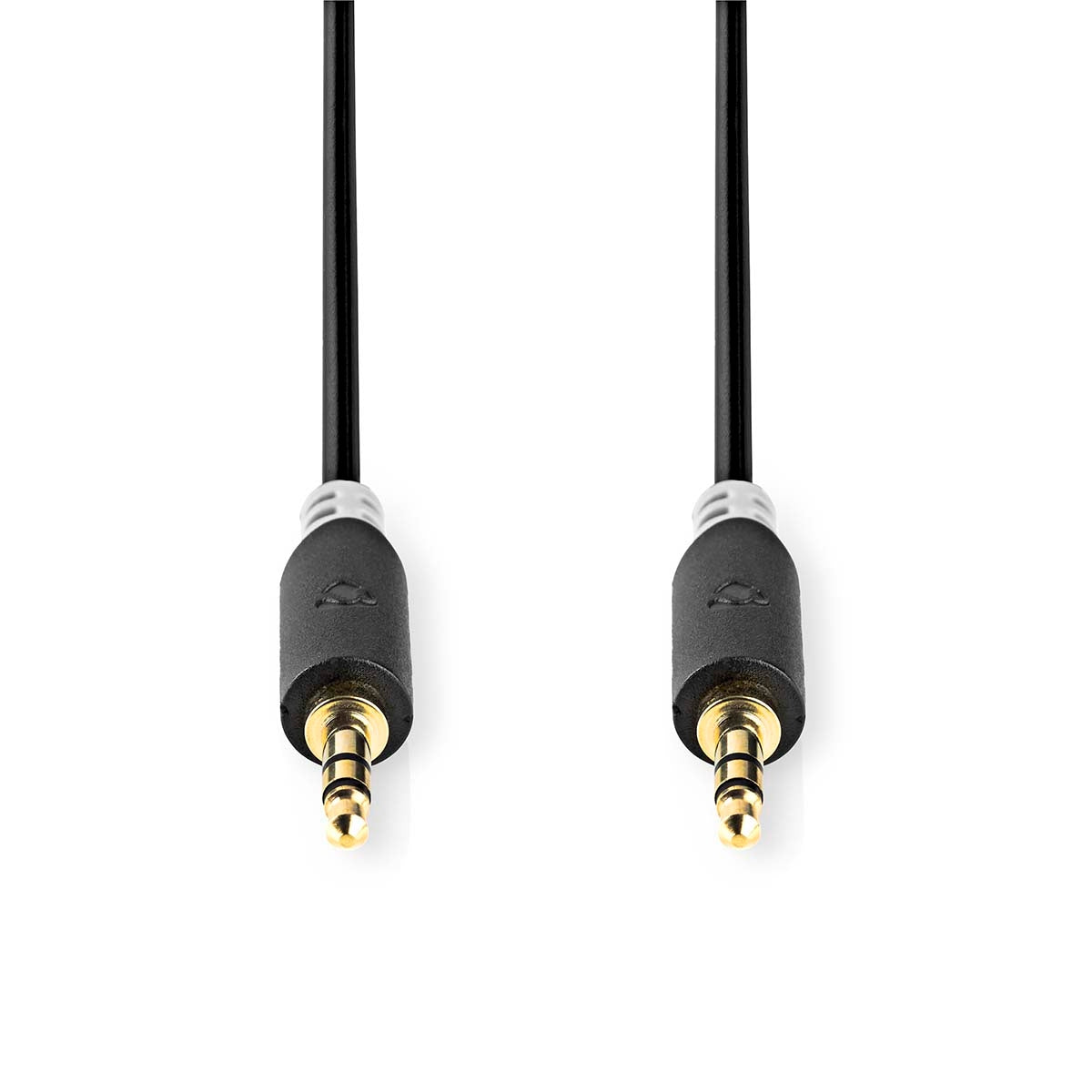 Stereo Audio Cable | 3.5 mm Male | 3.5 mm Male | Gold Plated | 2.00 m | Round | Anthracite | Box