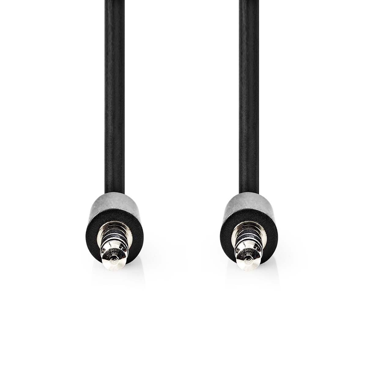 Stereo Audio Cable | 3.5 mm Male | 3.5 mm Male | Nickel Plated | 1.00 m | Round | Black | Plastic bag