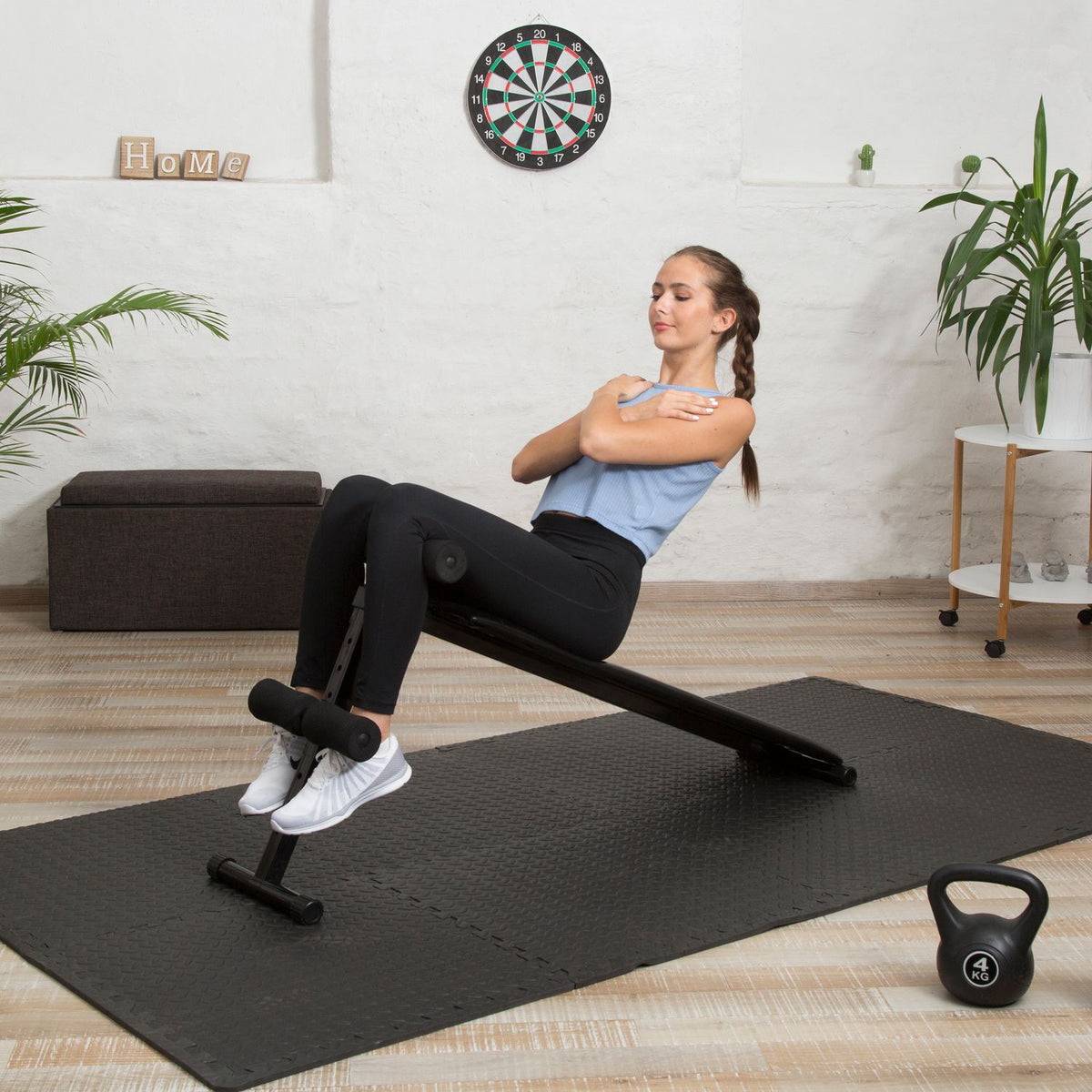 Stomach trainer exercise bench