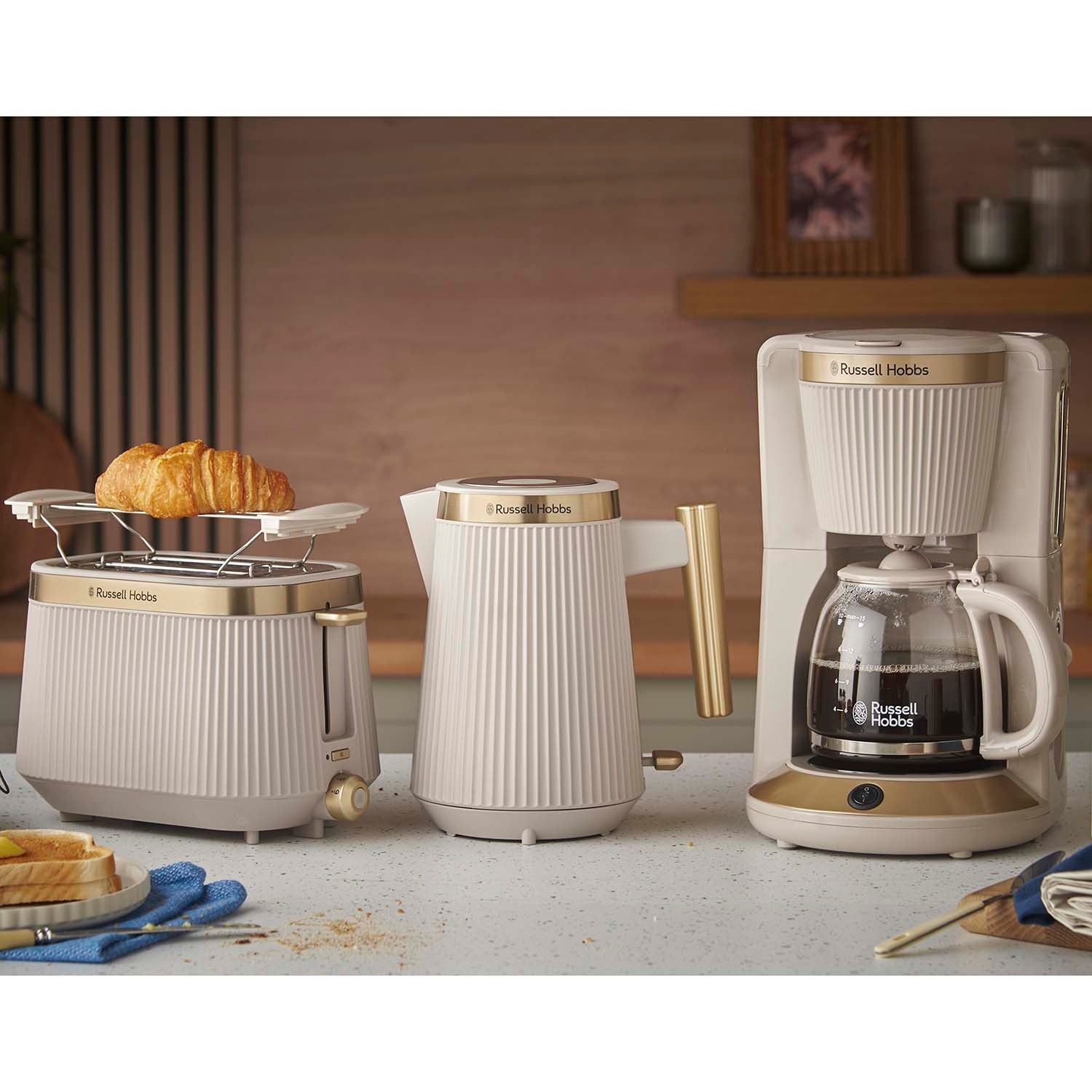 Stone-Colored Toaster, 1.25L Capacity