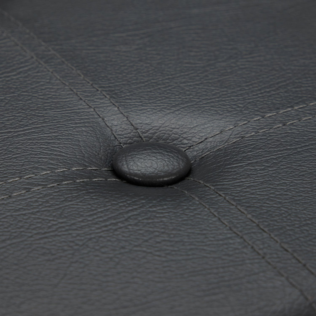 Stool in artificial leather with storage space