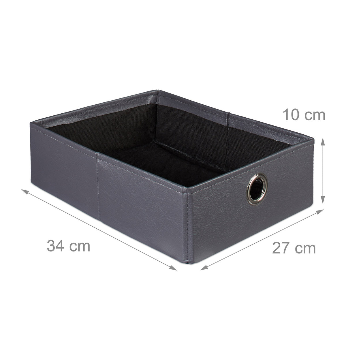 Stool in imitation leather with 2 compartments