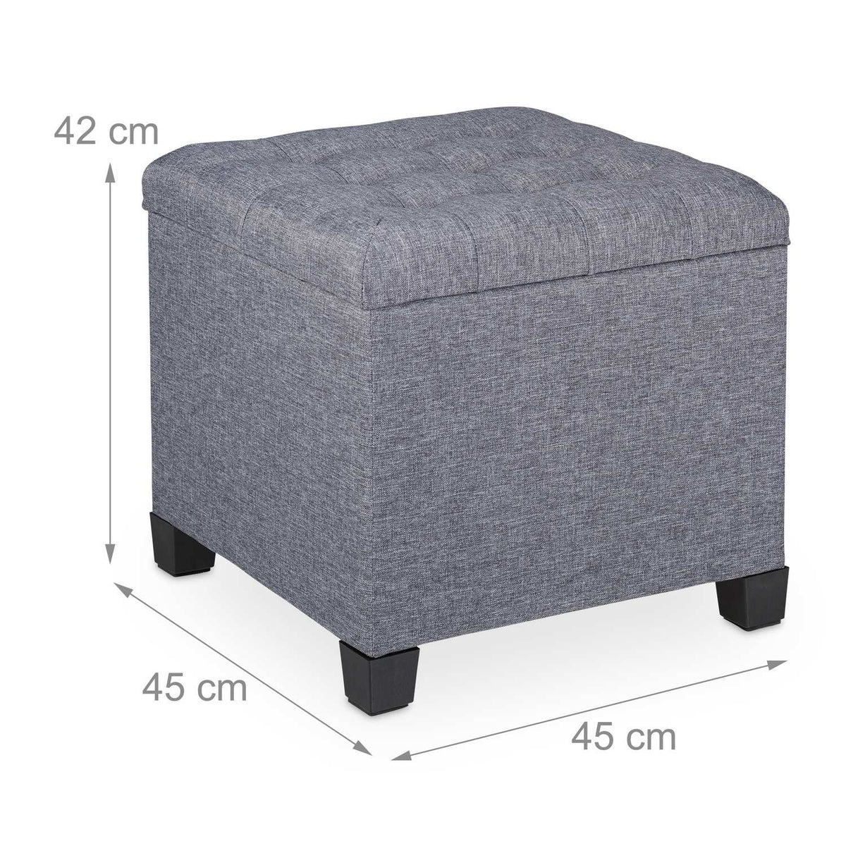 Stool with padding in gray
