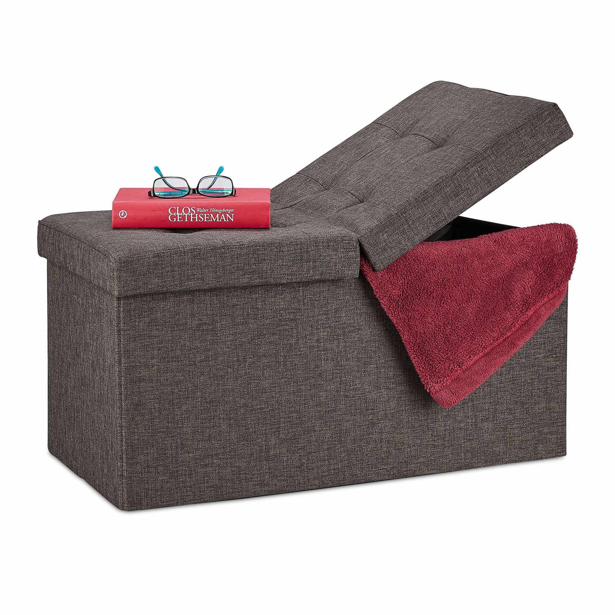 Storage Bench with Hinged Lid