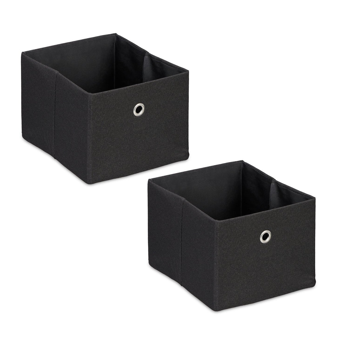 Storage Boxes Set of 2 – Multi-Color Fabric Organizers